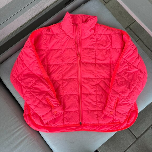 NWT Free People Pippa Packable Puffer Jacket Hot Watermelon FP Movement Medium - Picture 4 of 11